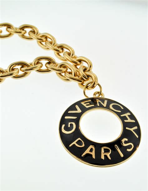 givenchy vintage logos necklace|Givenchy vintage costume jewelry.